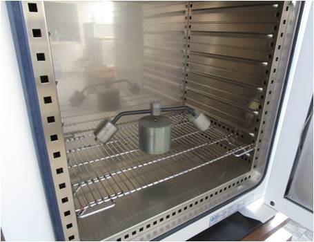 Test presare cu bila in etuva