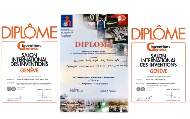 ICMET Craiova - Salon Inventii Geneva 2016 ICMET Craiova | Medalii